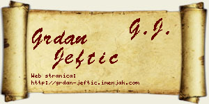 Grdan Jeftić vizit kartica